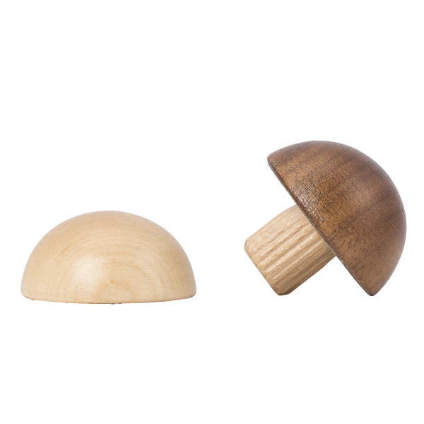 Ronde eindkap - Berk - diverse diameters, voor ronde houten leuning