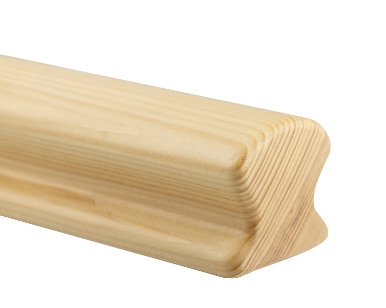 Houten leuning Den - omegavorm, 55 x 50 mm