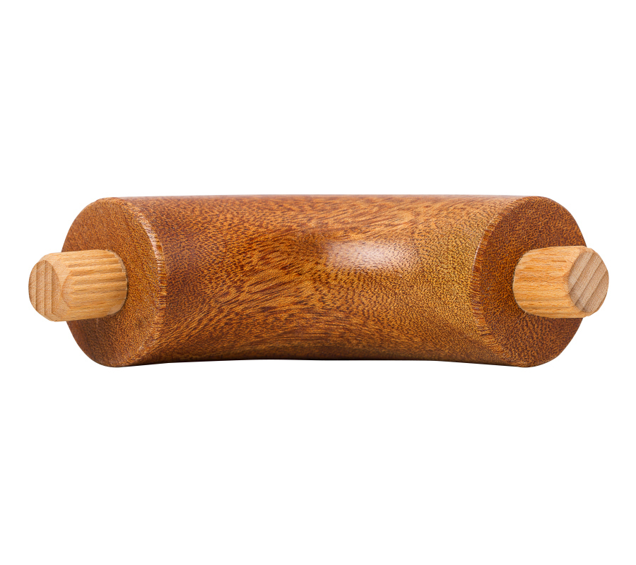 Verbindingsbocht 90° - Mahonie - diverse diameters, voor ronde houten leuning