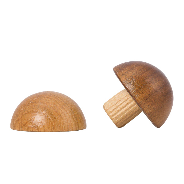Ronde eindkap - Eur. eik - diverse diameters, voor ronde leuning