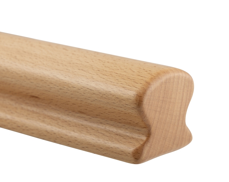 Houten leuning Beuk - omegavorm, 55 x 50 mm