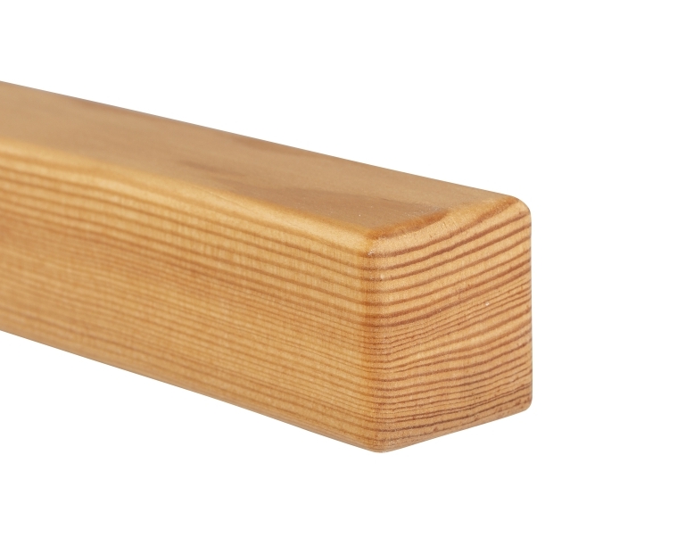 houten leuning lariks - vierkant, 45 x 45 mm