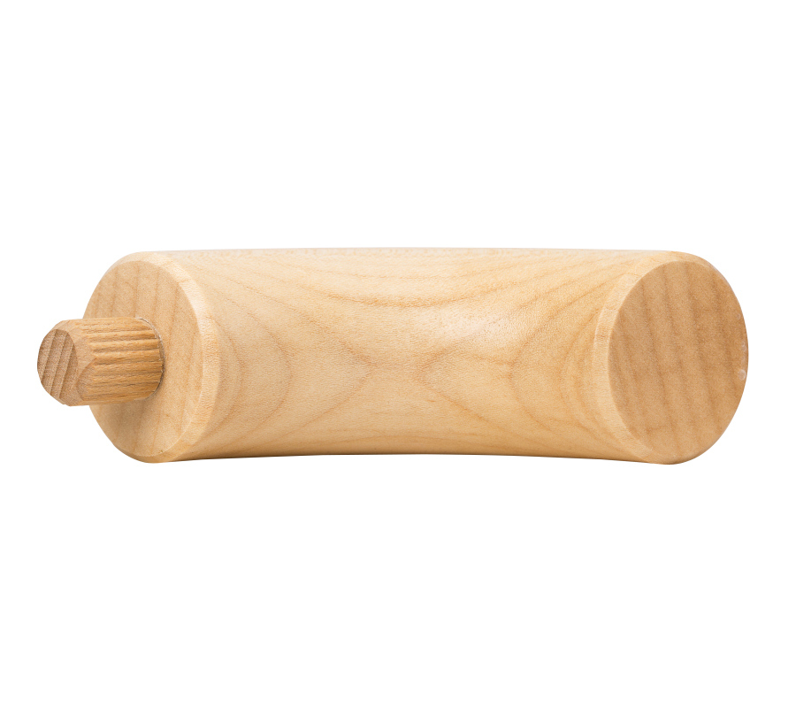 Endbocht 90° - Esdoorn - diverse diameters, voor ronde houten leuning