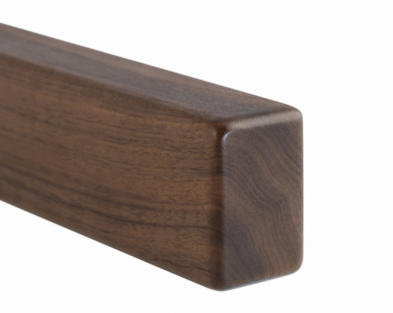 houten leuning notenhout - rechthoekig, 40 x 60 mm