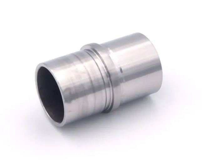 Edelstalen rechte verbinder, voor Ø 42,4 mm