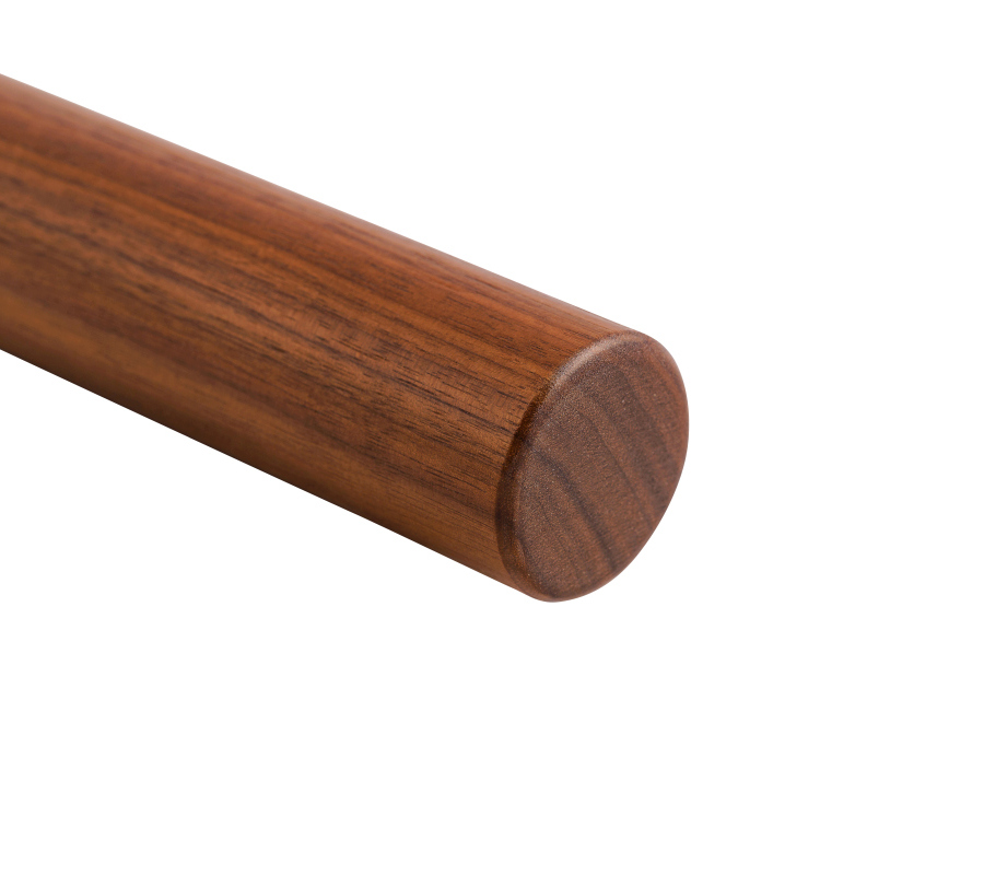 Houten leuning Notenhout - rond, diameter 42 mm