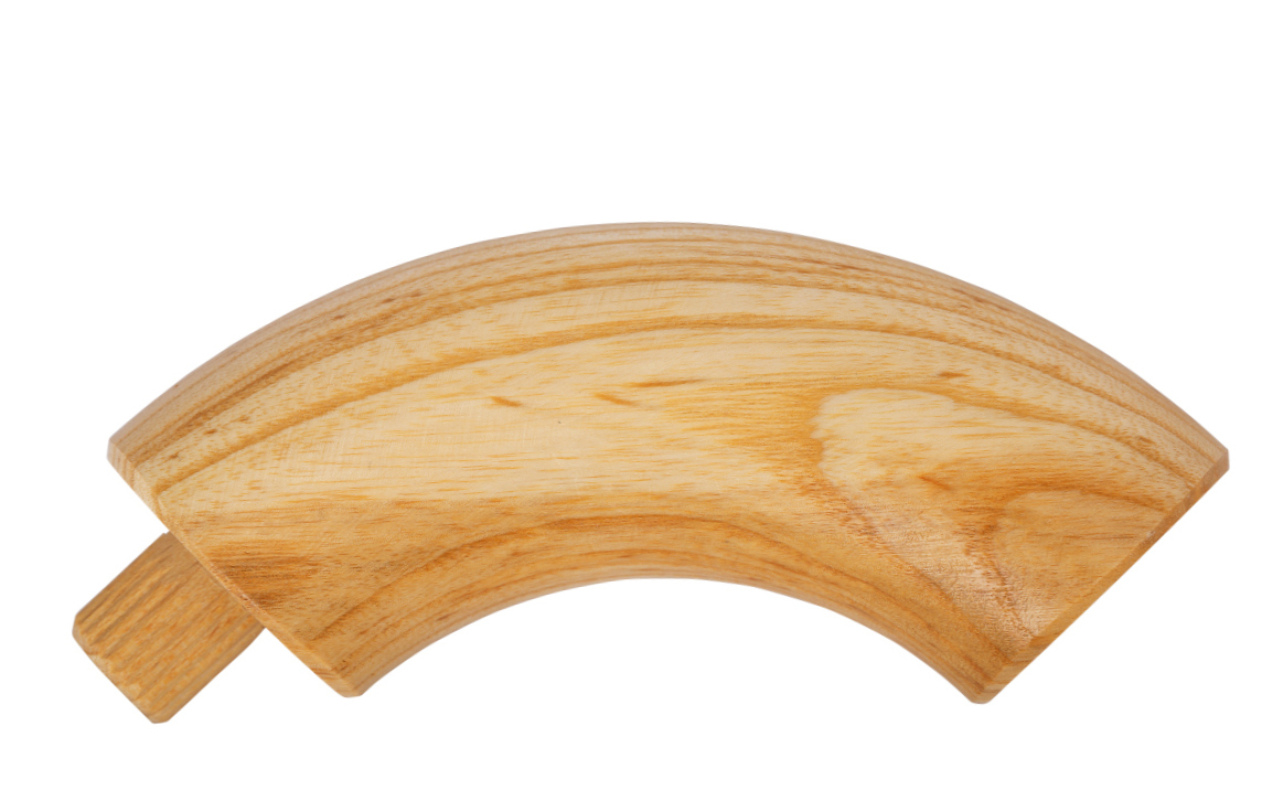 Endbocht 90° - Es - diverse diameters, voor ronde houten leuning