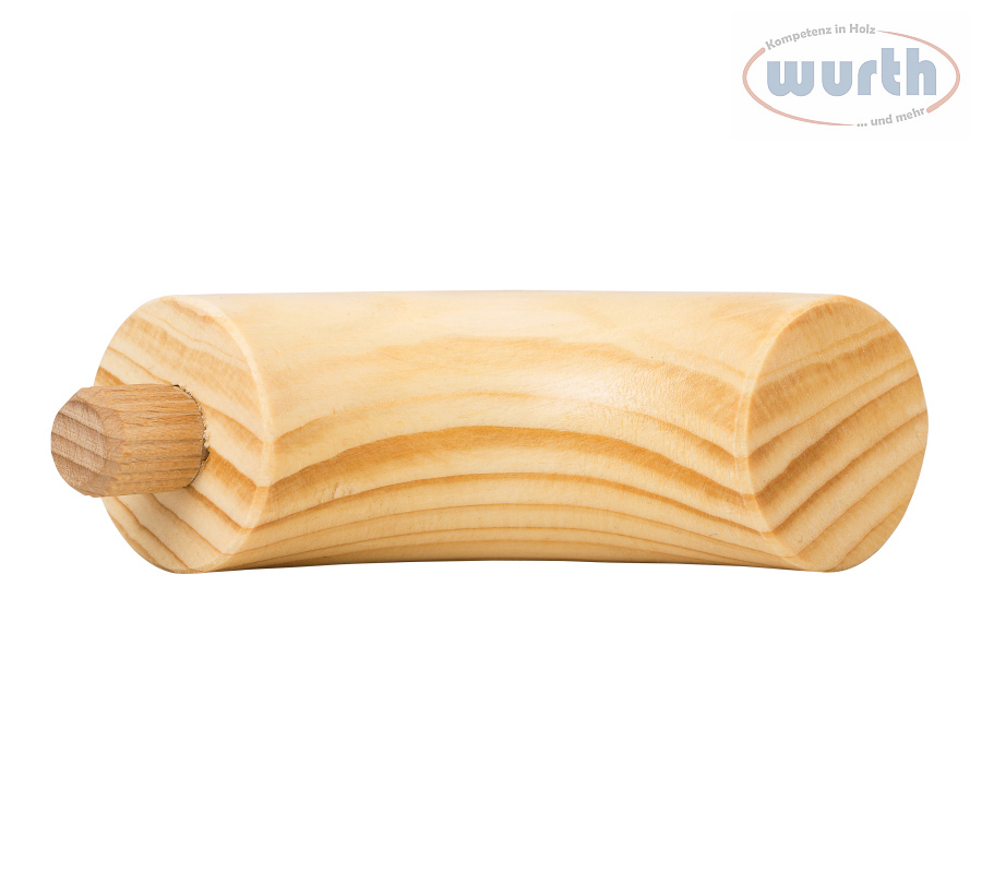Endbocht 90° - Lariks - diverse diameters, voor ronde houten leuning