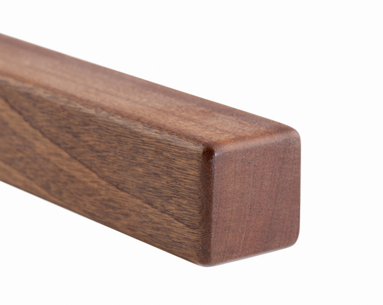 houten leuning mahonie - vierkant, 45 x 45 mm