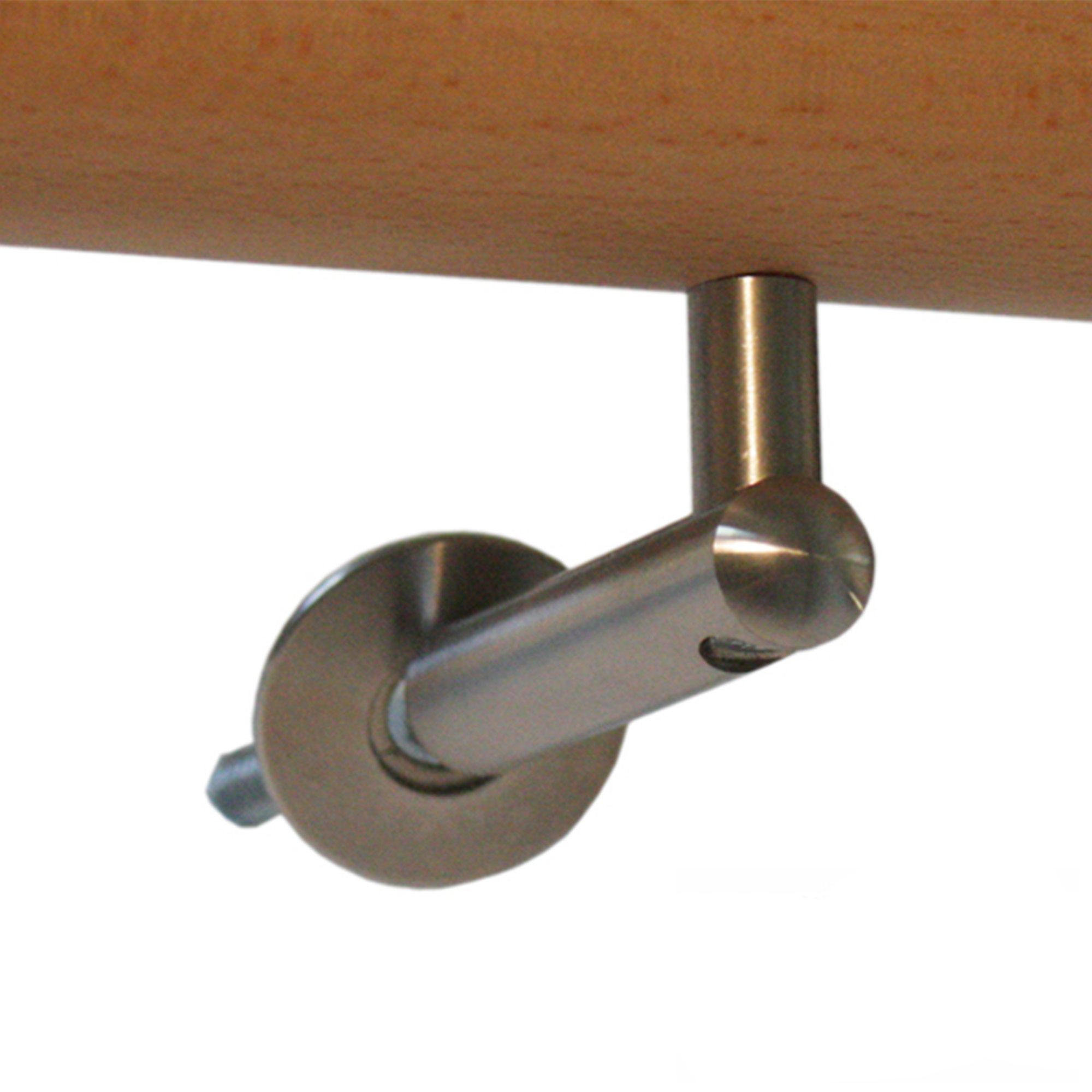 Houder 05 WIT, voor houten leuningen