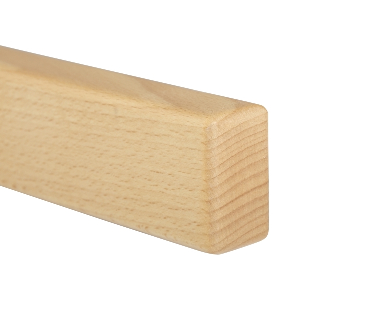 Houten leuning beuk - rechthoekig, 30 x 50 mm