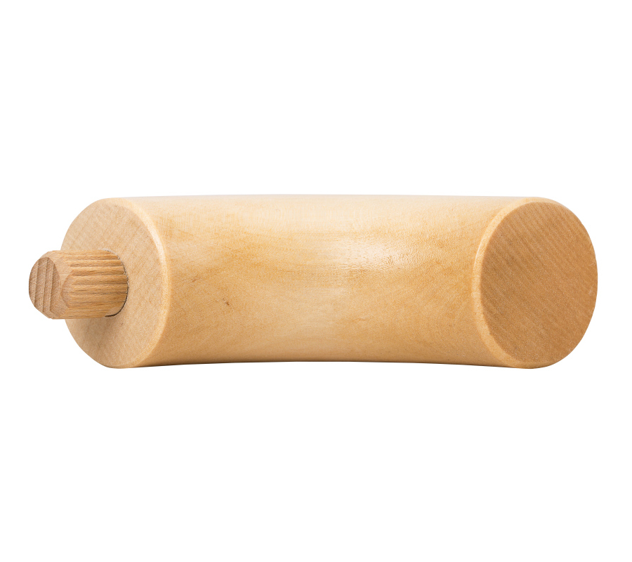 Endbocht 90° - Berk - diverse diameters, voor ronde houten leuning