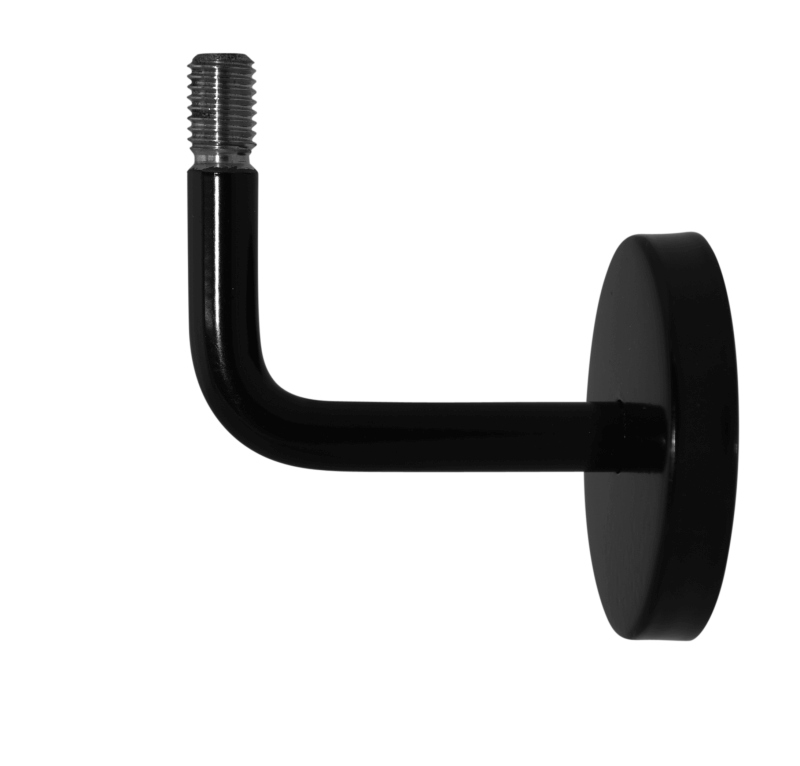 Houder 01 ZWART, met schroefdraad
