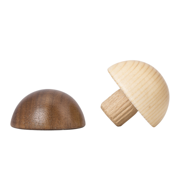 Ronde eindkap - Notenhout - diverse diameters, voor ronde houten leuning