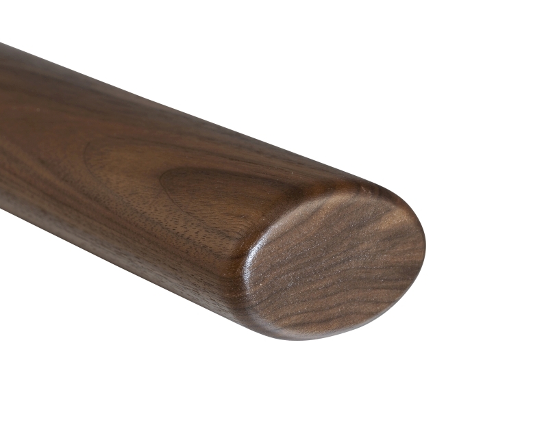 Houten leuning Notenhout - ovaal, 60 x 40 mm