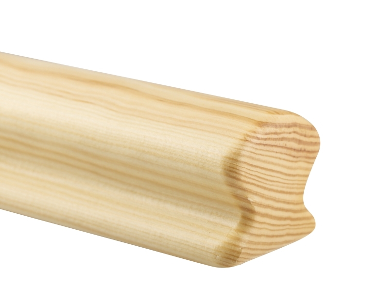 Houten leuning Spar - omegavorm, 55 x 50 mm