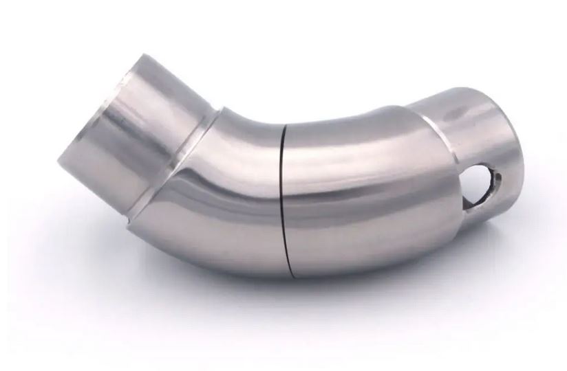 Edelstalen stijgingsbocht 360°, voor Ø 42,4 mm
