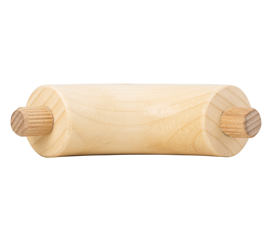 Verbindingsbocht 90° - Esdoorn - diverse diameters, voor ronde houten leuning